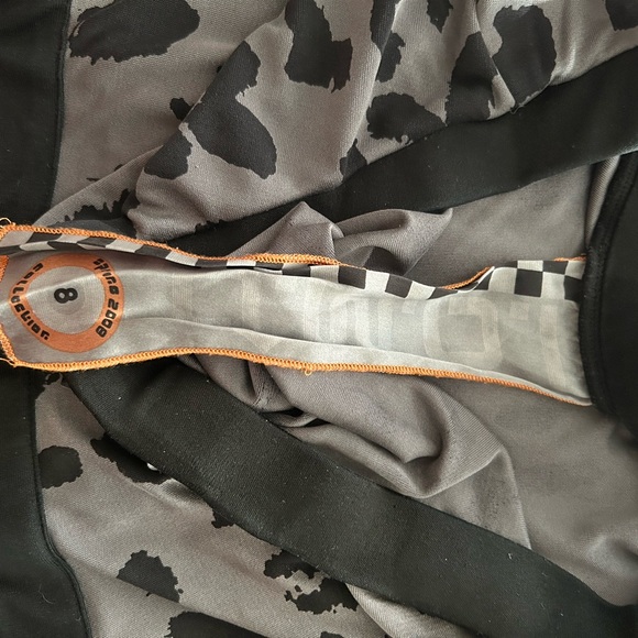 L.A.M.B. Black and Gray Asymmetrical Pencil Midi dress - Picture 3 of 4